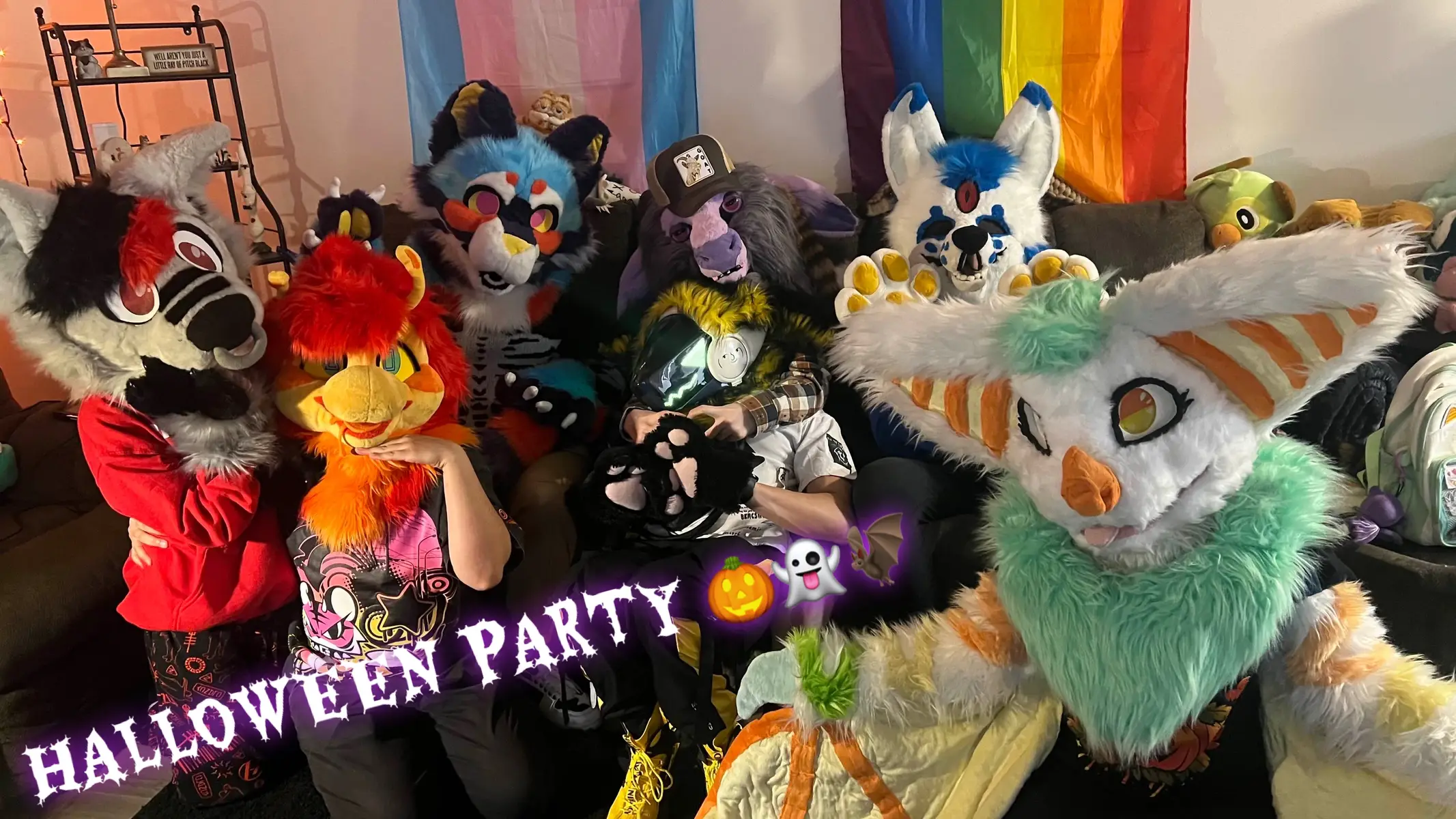 @Gloomy/Frankie🔜Spooktacufur @cuttingpuppy 🔜SPOOKTACUFUR!! @SkylarKaiju @SoggyTheRat if you see yourself and I missed your tag, please comment below! #furry #halloweenparty #furries #halloweenlook #polaristhebat 