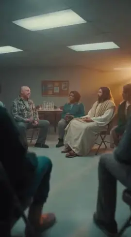 Jesus pranks an AA meeting 😂 #jesus #funnyvideos #sora2 #ai #fyp 