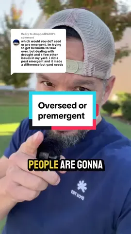 Replying to @droppedRADO If you could only choose between overseeding and pre emergent what should you do? It depends #lawncare #lawn #lawnmaintenance #lawns 