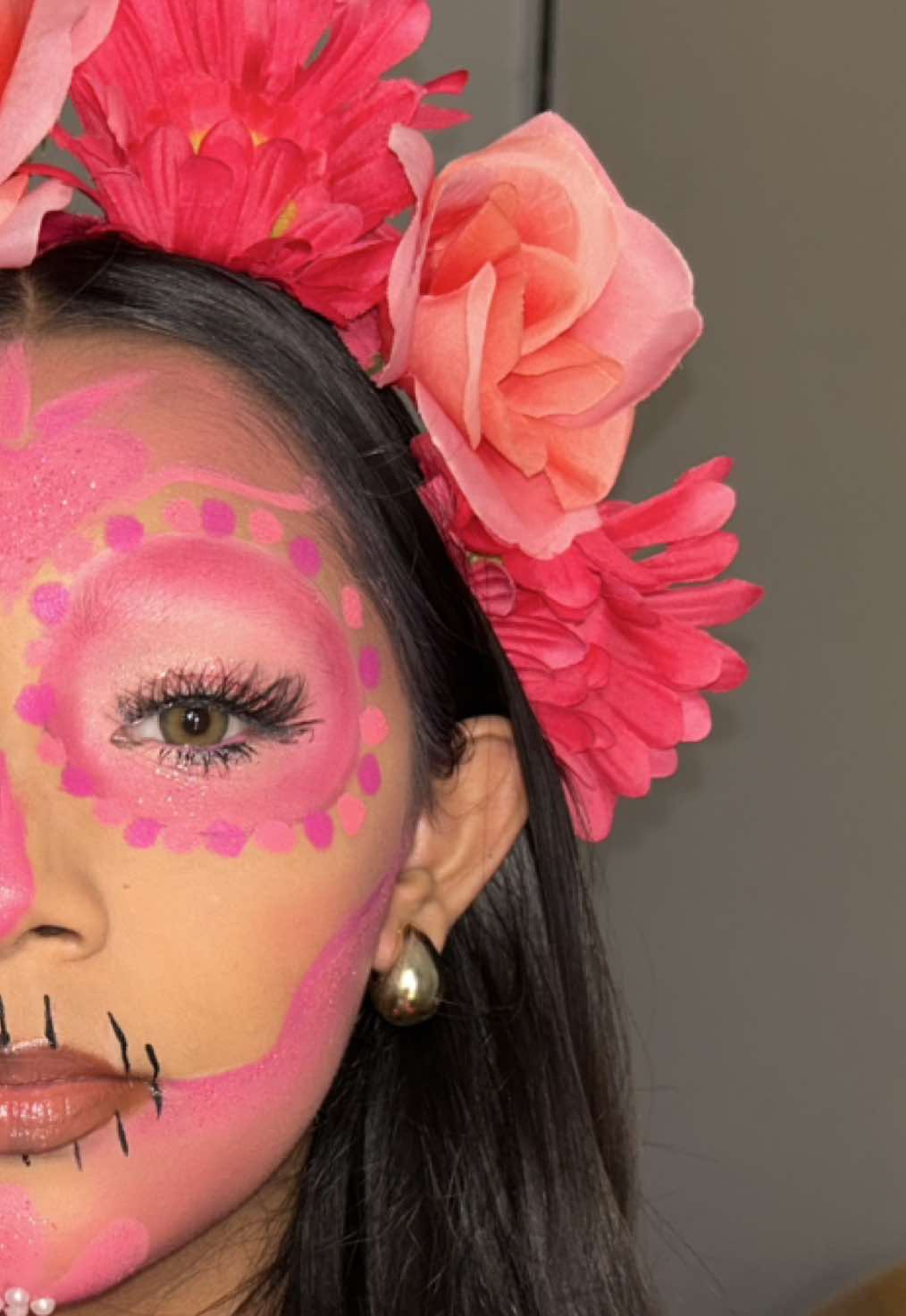 Colaboración de transiciones con mis amigas @DIANA✨Tú Amiga de Maquillaje💄 y @Makeup by fer UGC de maquillajes de Catrinas💀🩷🩵  #catrinamakeup #makeupcolaboraciones #diademuertos #maquillajecatrina #catrinas 