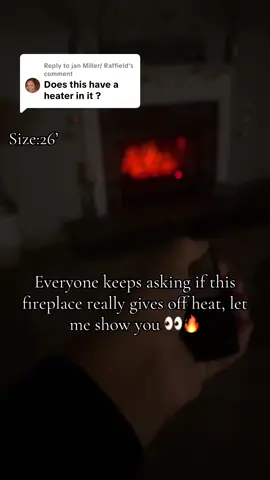 Replying to @jan Miller/ Raffield Yes, it has a built-in heater! 🔥 You can feel the warmth coming from right here 👇 Perfect for making your space extra cozy this fall 🍂✨ Don’t miss the discount it’s on sale now in my TikTok Shop! 🛒 #RovsunFireplace#winterseason❄️#blackfridaysale#cibermonday 