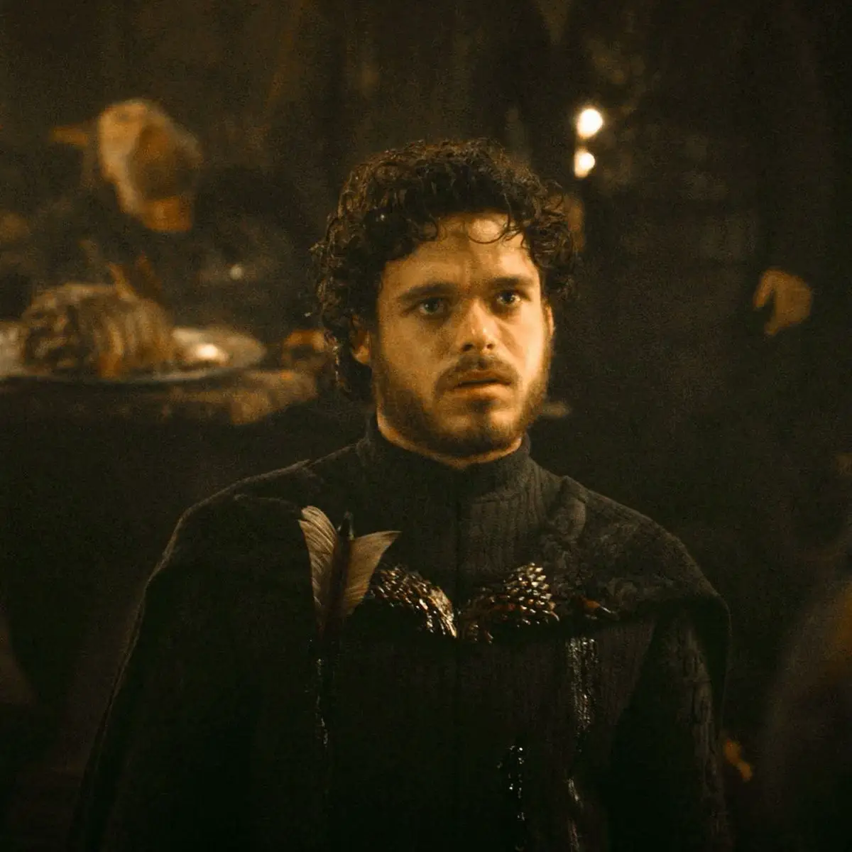 المغدور💔 Robb Stark, the eldest son of Eddard and Catelyn Stark, is one of the most honorable and tragic figures in Game of Thrones. Born and raised in Winterfell, he grew up embodying the values of the North-honor, loyalty, and justice. When his father is imprisoned and later executed in King's Landing, Robb is thrust into a role far beyond his years. At only a young age, he rises to lead the banners of the North in rebellion against the Iron Throne, earning the title 