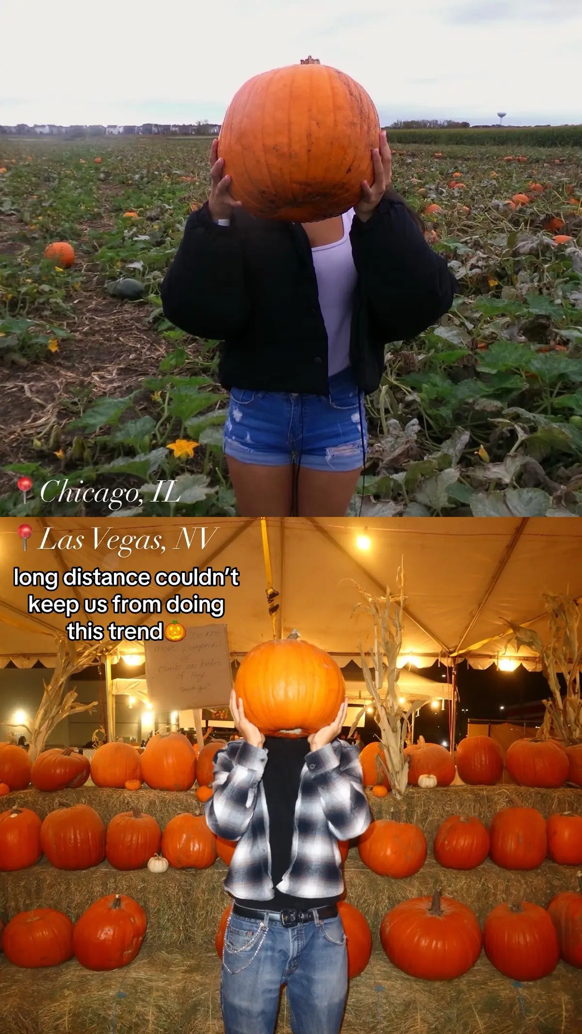 miss ya🫶🏽 #pumpkinhead #halloween #pumpkinpatch #longdistance #blowthisupforme @isa 