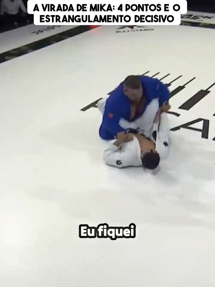 A virada de Mika_ 4 pontos e o estrangulamento decisivo#Jiu-Jitsu #Finalização #Mika Galvão#Pontuação#Estratégia