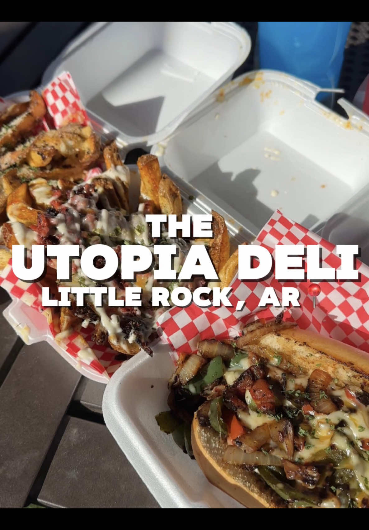 Replying to @The Utopia Deli Vegan paradise on S. Chester St 🌱✨ @The Utopia Deli food truck did not disappoint! Those garlic parm fries & Philly cheesesteak were next-level 🔥 Definitely going back soon! #littlerockarkansas #arkansas #Foodie #Foodie #vegan 