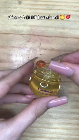 Máscara Labial de Mel Hidrata e deixa os lábios super macios 🍯💋 #MascaraLabial #Hidratante #CuidadosComOsLábios #BelezaNatural #mel 