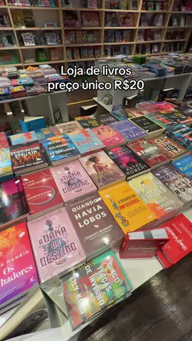 Loja de livros preço único R$20 😱 #livros #livro #clubedolivro #livraria #nickindicasp 