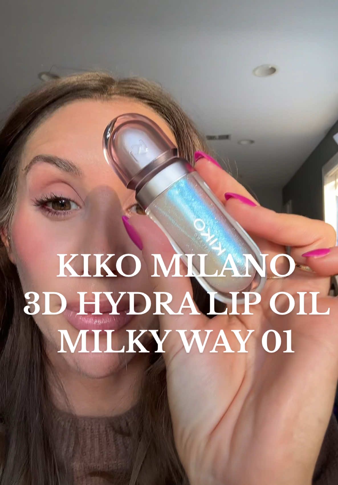 Kiko Milano 3d Hydra lip oil shade Milky Way 01 #kikomilano #lipoil #glittermakeup #everydaymakeup #lipgloss @KIKO Milano 