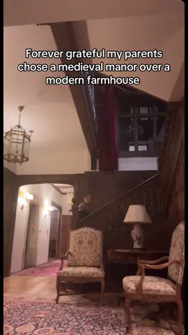 Im so grateful we can afford this lifestyle (dont hate on me this time yall)#goldenbrown #vintage #oldhouse #fyp #medeival 
