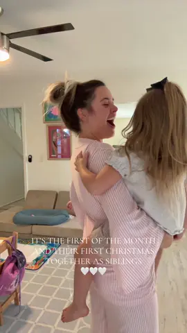 Their FIRST Christmas of many spent together as siblings🥹🩵🩷 #fypシ #Siblings #firstofthemonth #momof2 #trending 