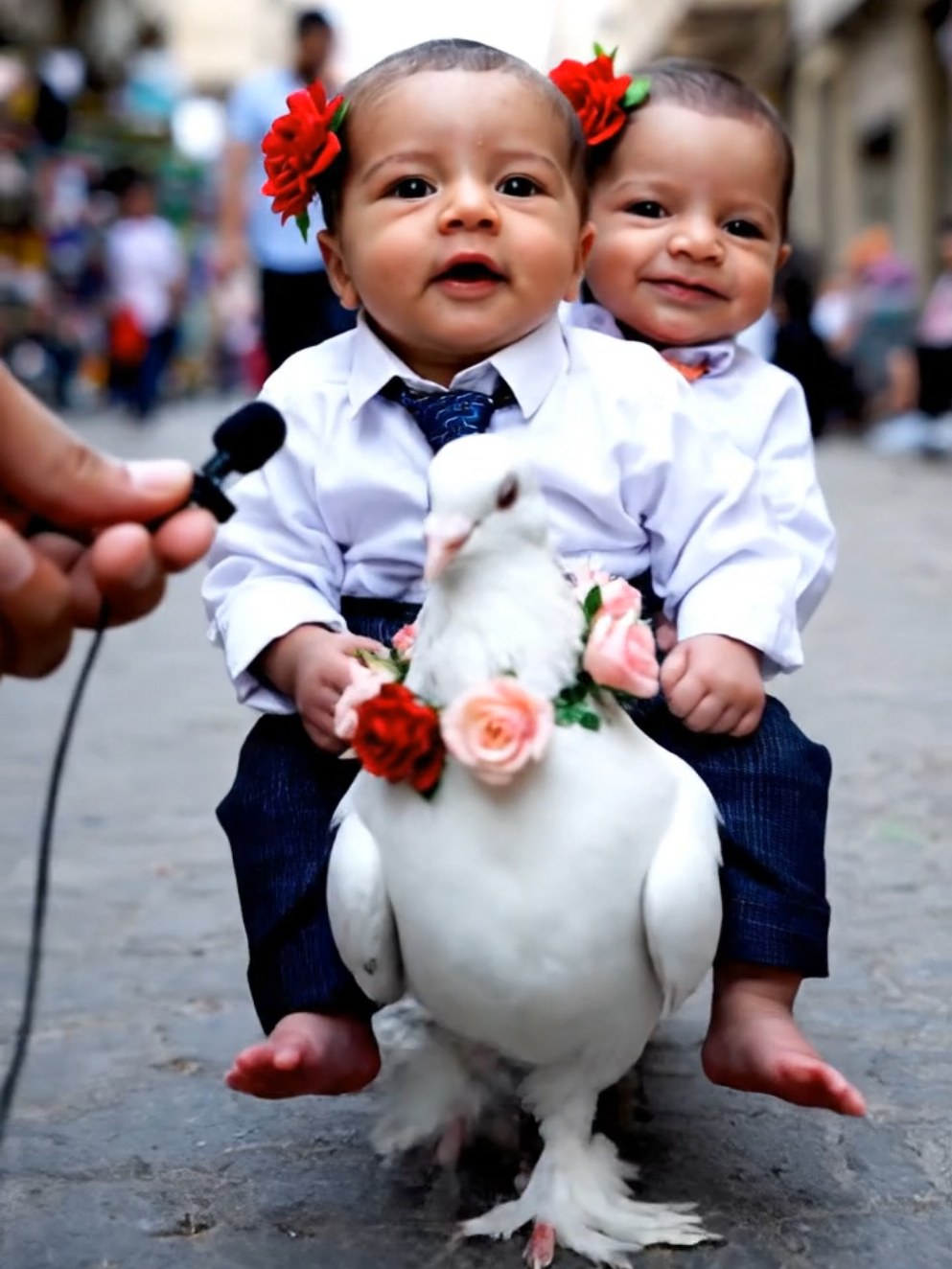 البيبي والحمامه 😱😱😱 #الذكاء_الاصطناعي #اطفال #veo3 #capcut #fyp #viral 