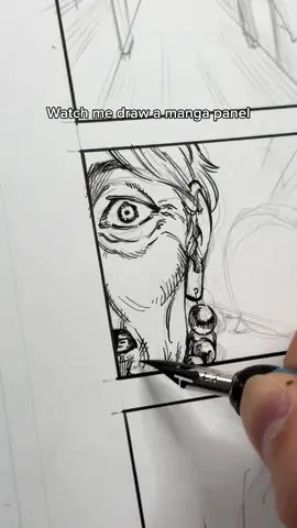 This is how I ink a manga page #drawing #manga #drawingprocess #mangaart #inking 
