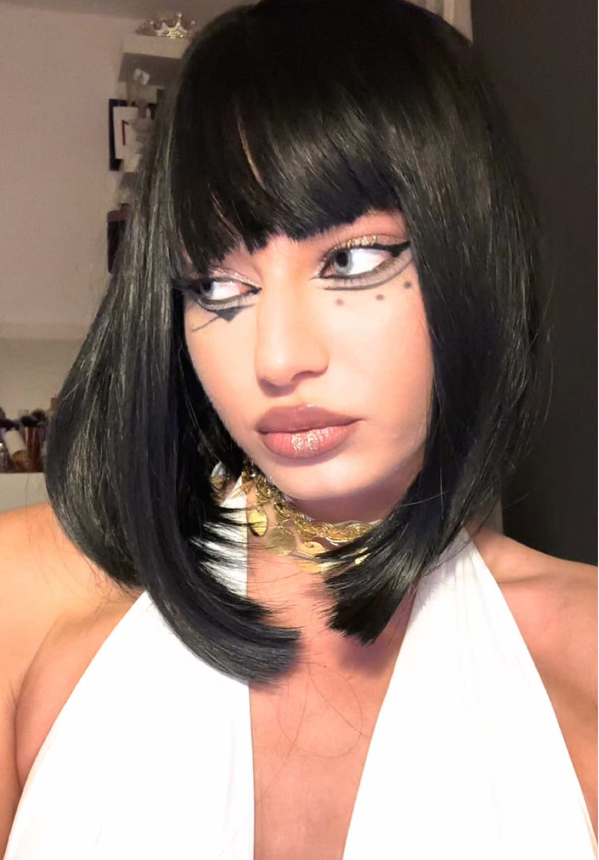 Had time only for one video 🥹😭 #cleopatra #halloween #fy #cleopatramakeup #romania 