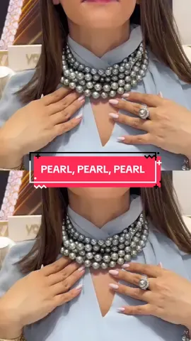 Azzure pearls from @Yoko London Pearls , a magical color of Tahitian pearls, layered to perfection! 