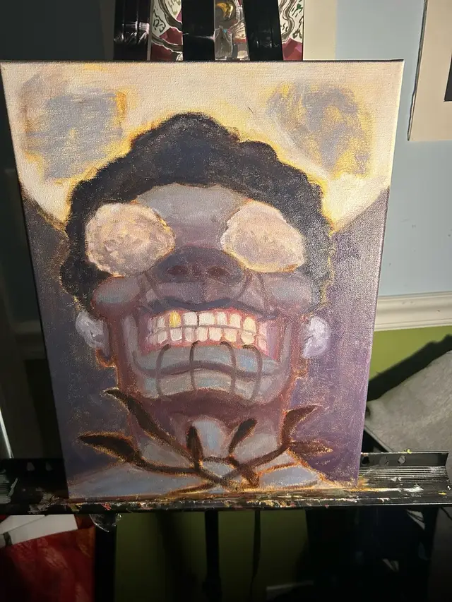 My son @Dante A. Hoskins draw this!!! Please go check him out and he is selling this art piece. 