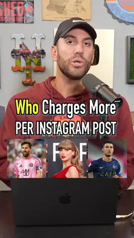 Who Charges More Per Instagram Post?! #fyp #messi #taylorswift #ronaldo #followers 