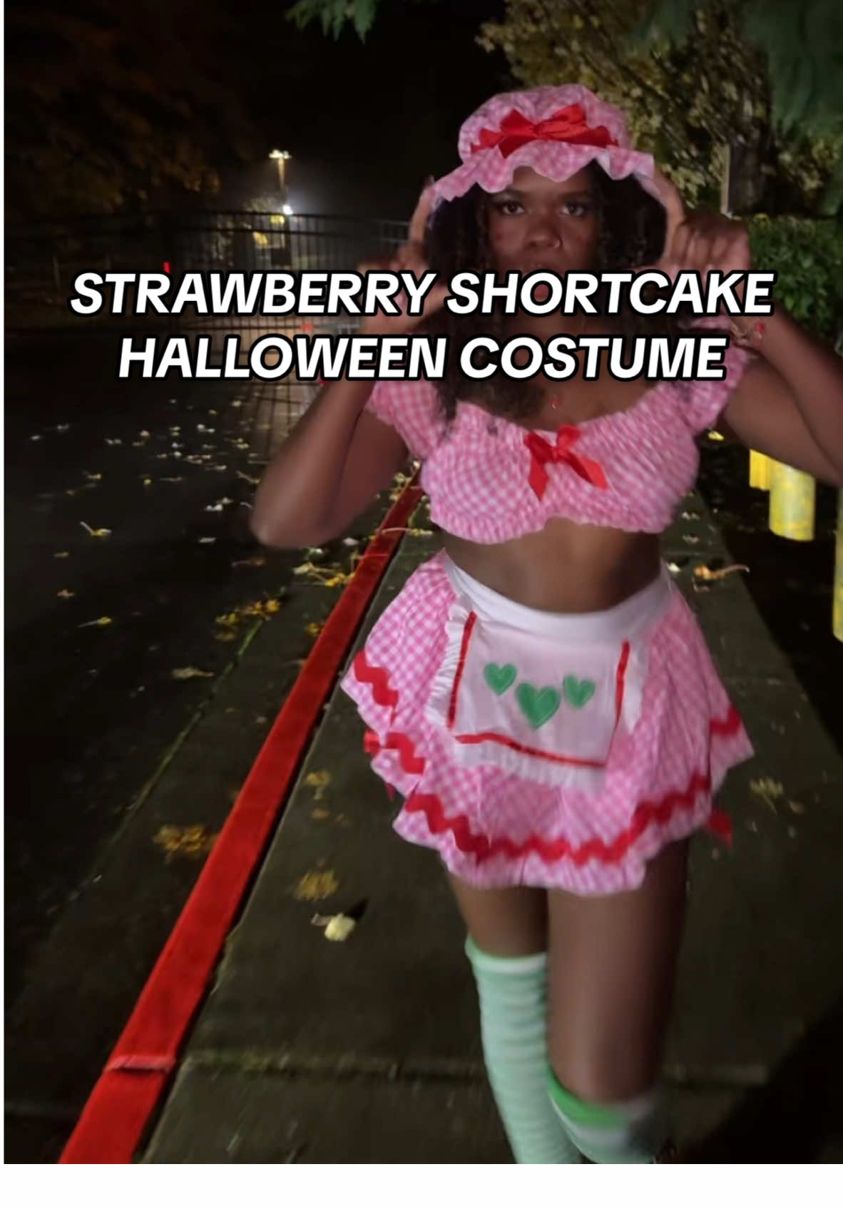 Strawberry Shortcake 🍰🍓 #halloween #halloweencostume #halloweenlook #strawberryshortcake #fyp #halloweencosplay #costumeideas #blackgirltiktok 
