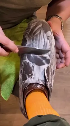 A Master's Touch! A Customer's Shoe Reborn by My Own Hand! #shoeshine #shoecleaning #restoration #beforeandafter #craftsmanship 