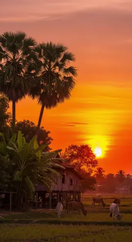 #ភ្លេងការពេលព្រឹក #កំពង់ឆ្នាំងភូមិឋានខ្ញុំ🌾🌿😘 #ទេសភាពជនបទ🌾🌻🌿🏡 #ទេសភាពស្រុកស្រែ🌄🏜️🌱🌼🌾🐟 #ស្រស់ស្រាយជាមួយនិងធម្មជាតិ🌿🍀 