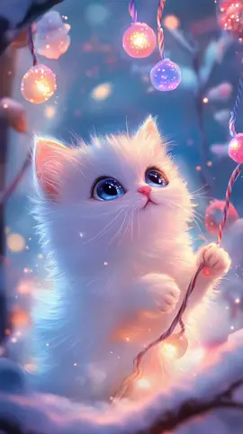 Live Wallpaper 4K - Anime Kitten Winter Dreamland,! #kitten #livewallpaper #wallpaper #fyp #viraltiktok 