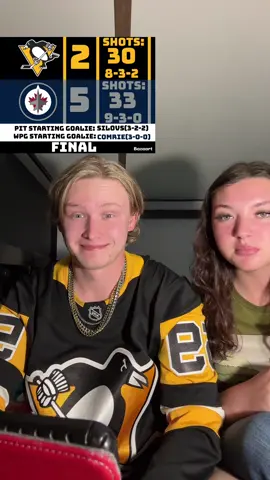 PENGUINS POSTGAME|Game 13 of 82: PIT 2 WPG 5 #NHL #penguins #jets #hockey #fyp