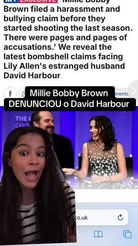 Millie Bobby Brown DENUNCIOU o David Harbour por ass*d*o e intimidação (nada confirmado ainda).  Primeira matéria: Daily Mail Segunda matéria: Radar #milliebobbybrown #strangerthings #davidharbour #strangerthings5 #polemica 