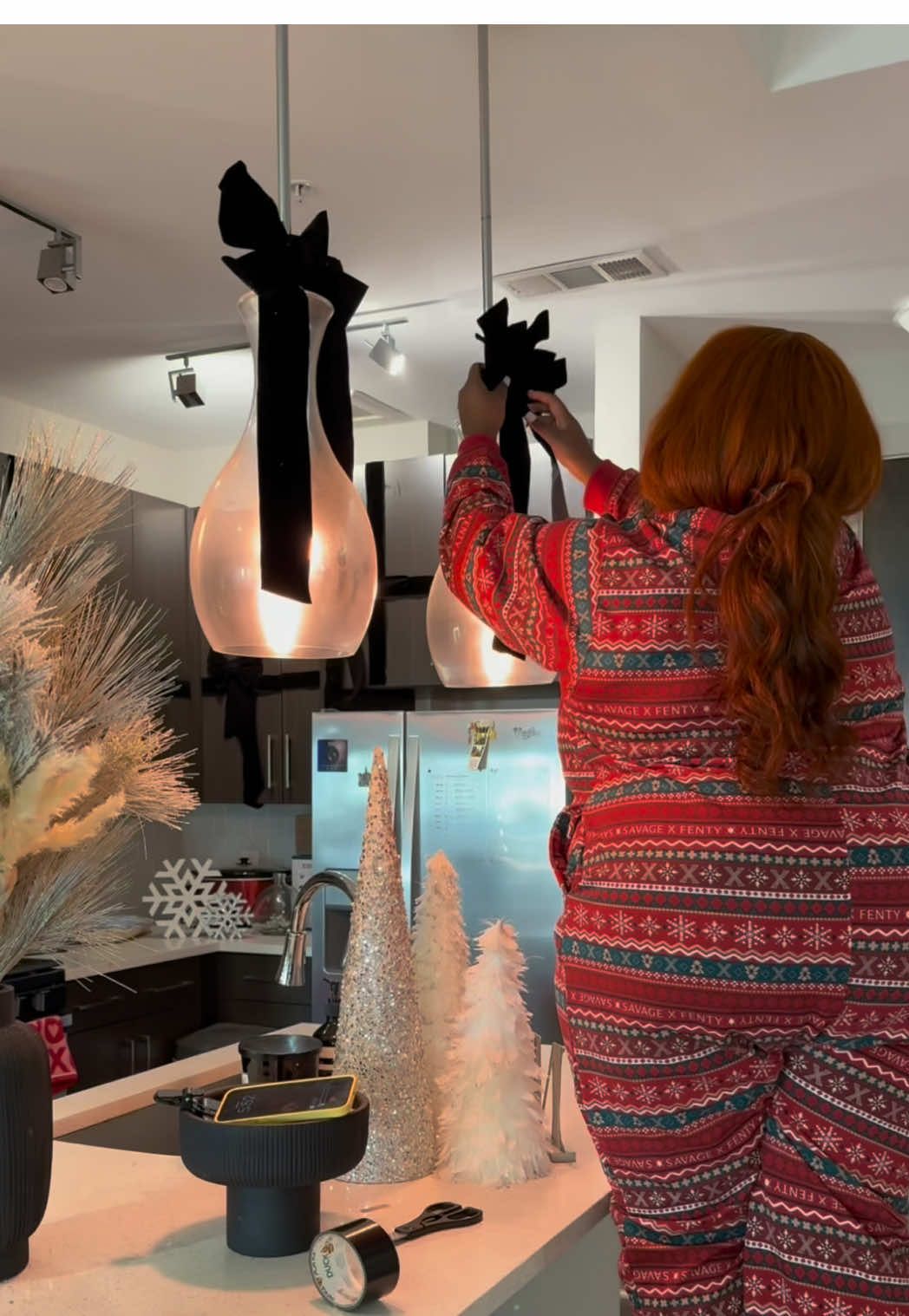 Just me, my @Savage X Fenty  onesie, and too many Christmas decorations 🎄 #savagexambassador #savagexfenty #savagefenty #christmas #christmasdecor 