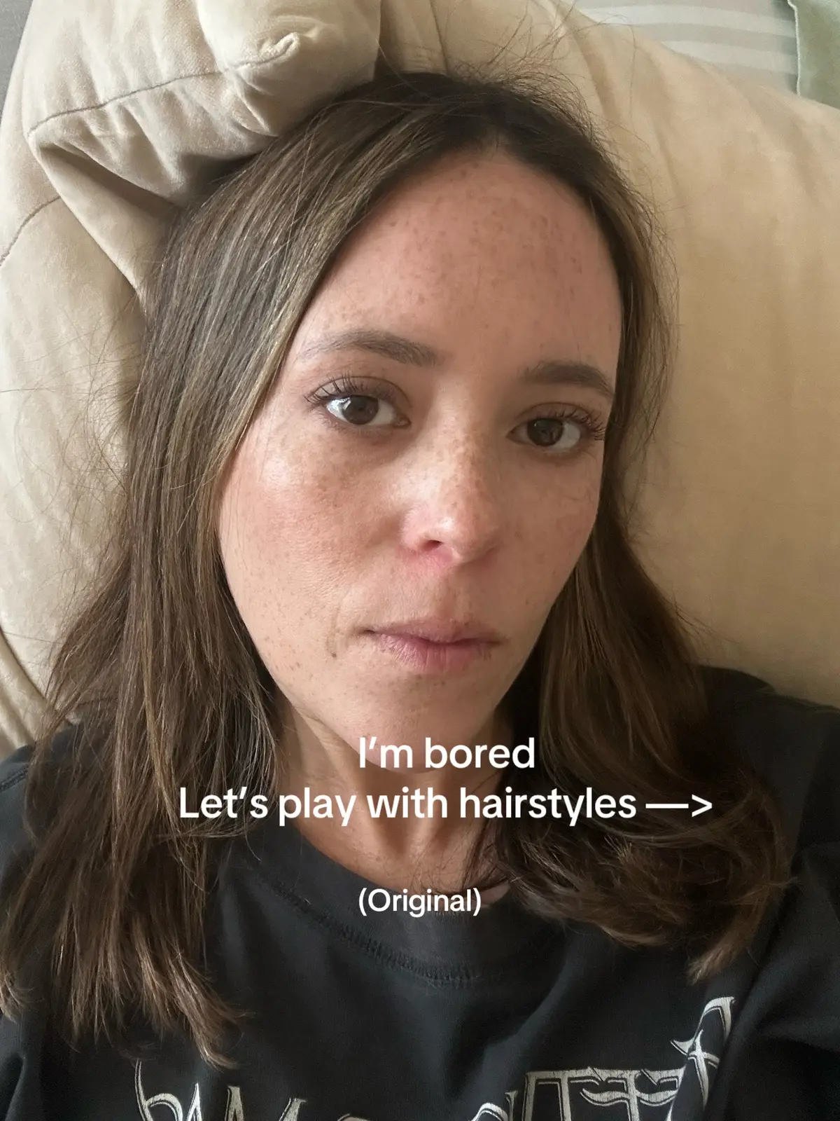 Use this prompt on Gemini - Please edit my photo (hair only - not the face or anything else) with the following hairstyles : 1.bangs, 2.long straight 3.wavy bob, 4.french bob, 5.long shag, 6.pixie cut, 7.butterfly cut, 8. baby bangs, 9.mullet, 10.90s blowout, 11.micro bangs, 12.wolfcut. Edit them one at a time. (I can’t find the original poster of this - this is her prompt but if you find her lmk and I can tag her!)