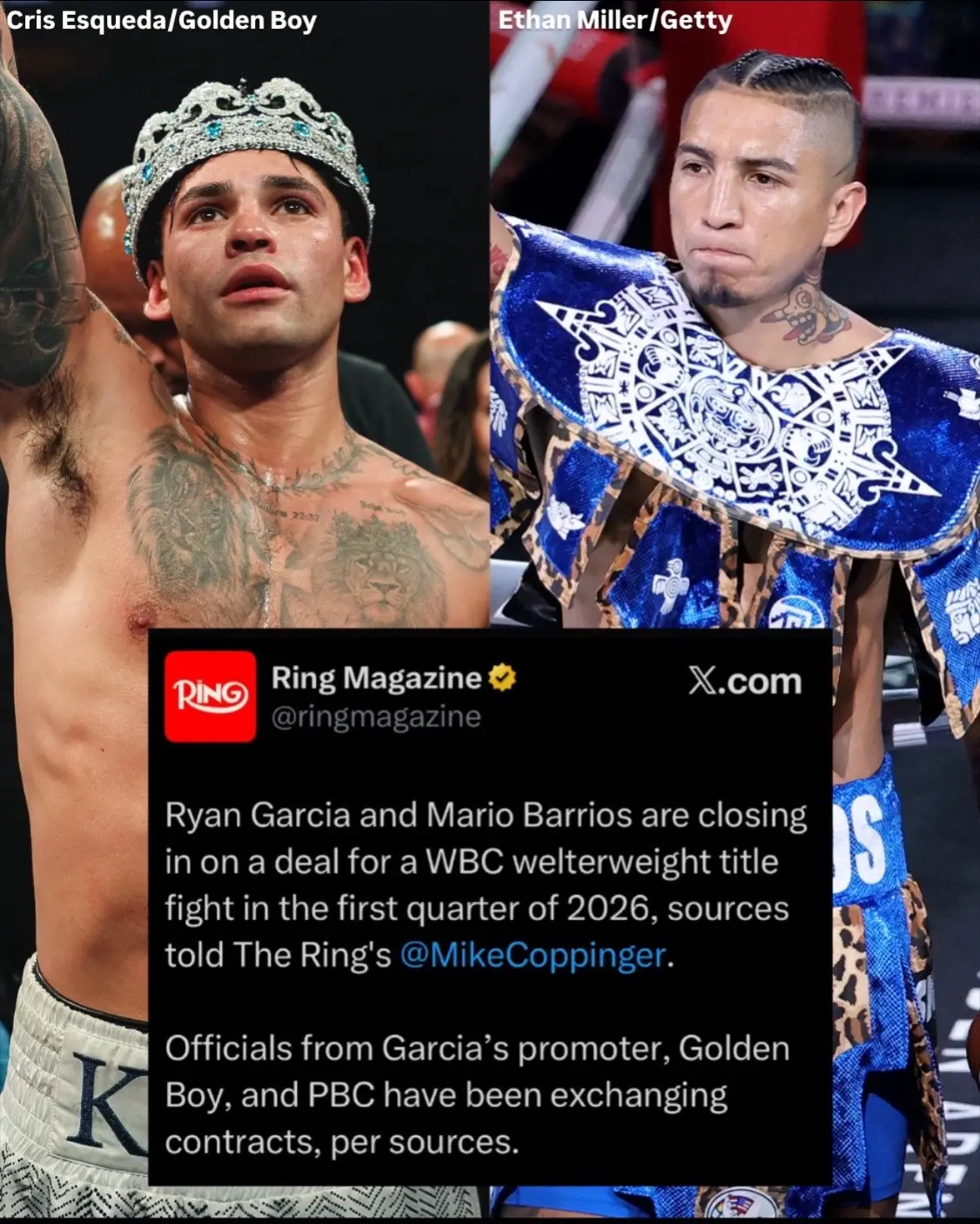 Yall got Ryan or Barrios? 👀 @ringmagazine #ryangarcia #mariobarrios #boxing 