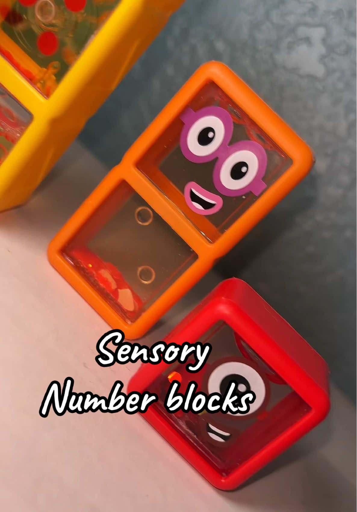Sensory number block friends  #numberblocks #numberblocksband #sensorybottles 