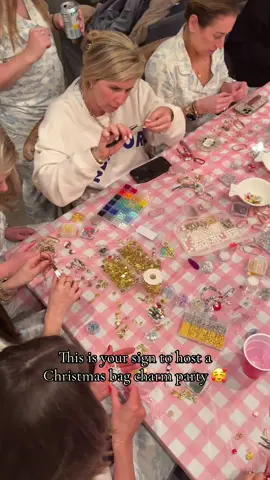 Your friends will love this! Ask everyone to bring some charms to this bag charm party and you’ll have the besttttttt time 🥰 I have a full length step by step tutorial for how to make bag charms on YT #bagcharms #bagcharm #girlsnight 