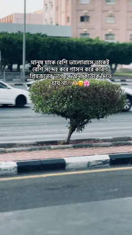 মানুষ যাকে বেশি ভালোবাসে তাকেই বেশি সন্দেহ করে শাসন করে কারণ প্রিয়জনের ভাগ সে অন্য কাউকে দিতে চায় না..!#shahin307675 