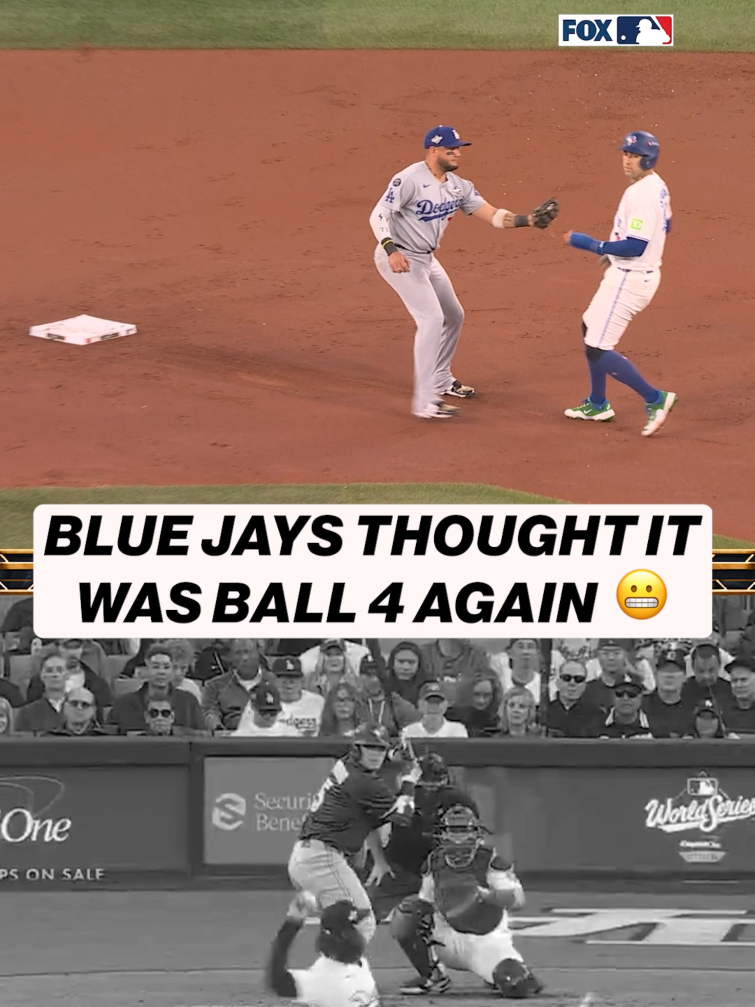 Blue Jays’ having trouble on the base paths 😬 #MLB #WorldSeries #BlueJays #Dodgers