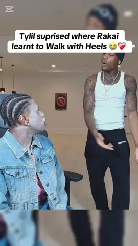 Tylil suprised where Rakai learnt to Walk with Heels 😭❤️‍🩹.  #2xrakai #thetylilshow #fyp #trend #viral 