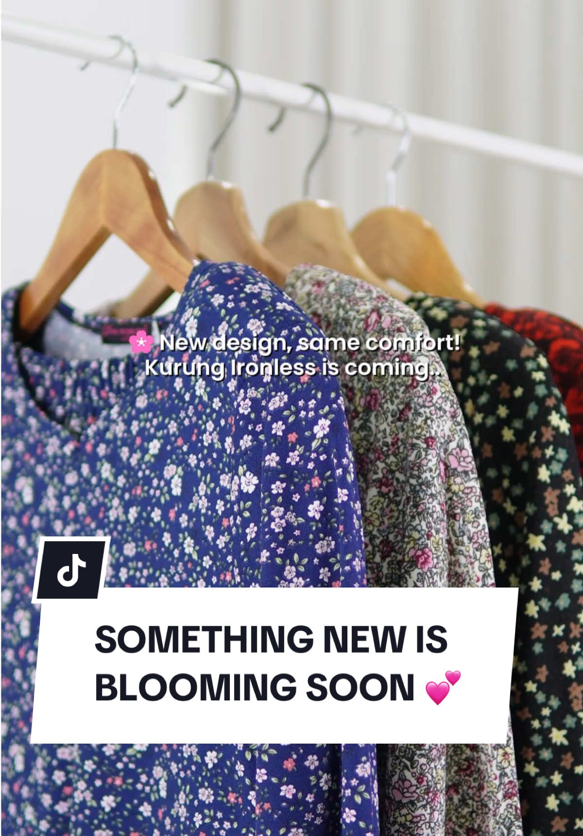 Something new is blooming soon 🌸 Kurung ironless corak bunga kecil-kecil bakal release tak lama lagi ! Material korean moss crepe, selesa & tak perlu iron 😍 Stay tuned yang ni confirm ramai jatuh cinta 💕