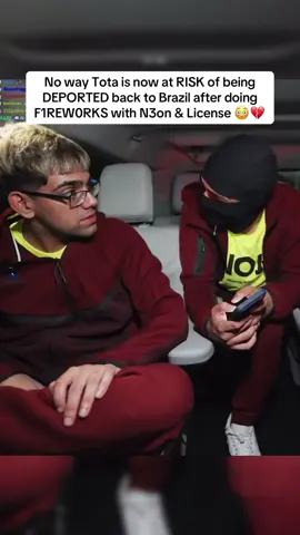 No way Tota is now at RISK of being DEPORTED back to Brazil after doing F1REW0RKS with N3on & License 😳💔 | #n3on #tota #license 