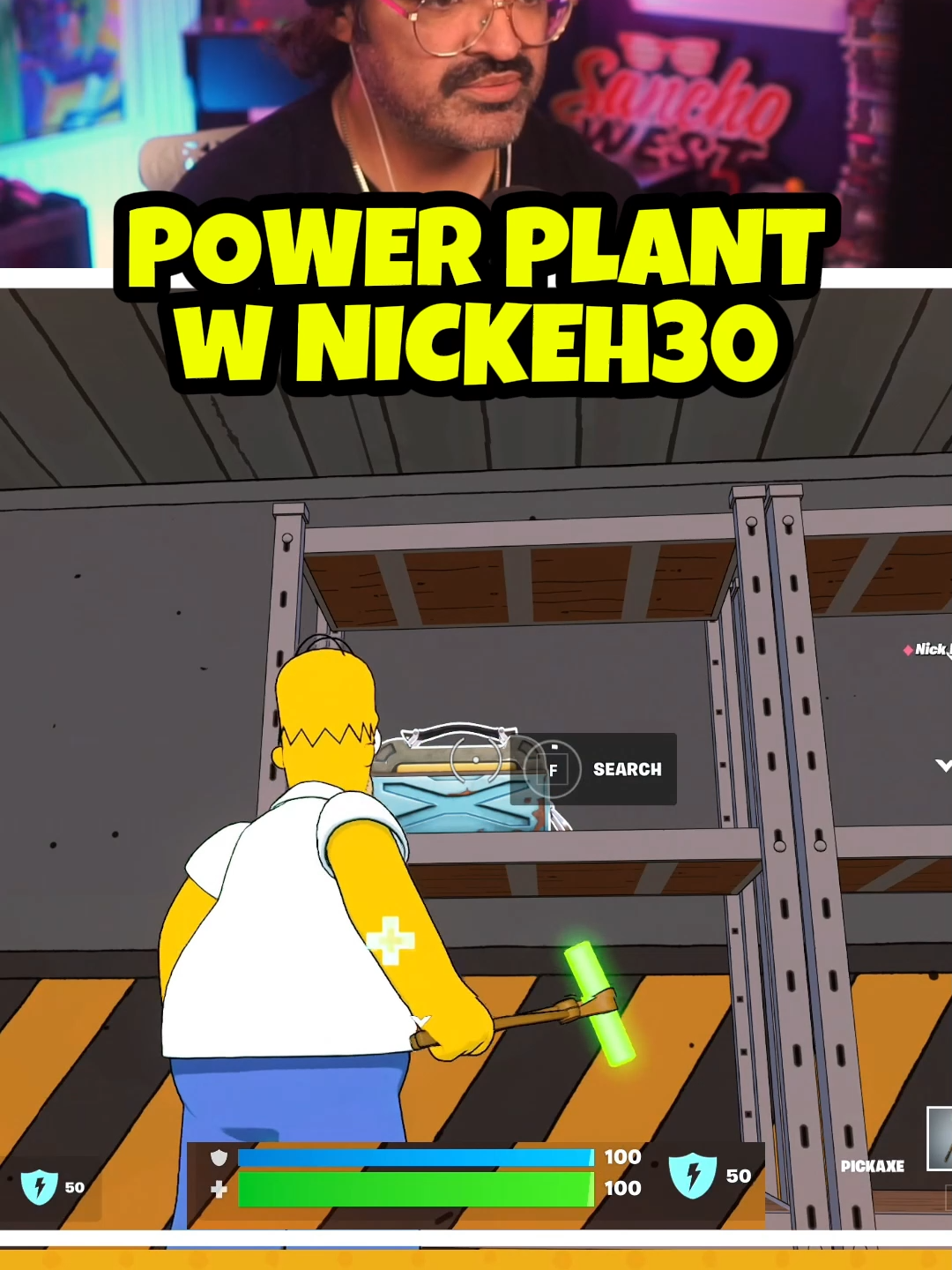 POWER PLANT W/ @nickeh30 #fortnite #TheSimpsons #Fortnitebr #fortniteupdate