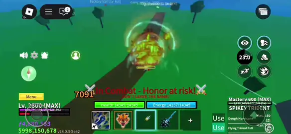 Tiger Combo + Bounty Hunt #bloxfruits #xuhuong #pvp #tigerfruit #fyp 