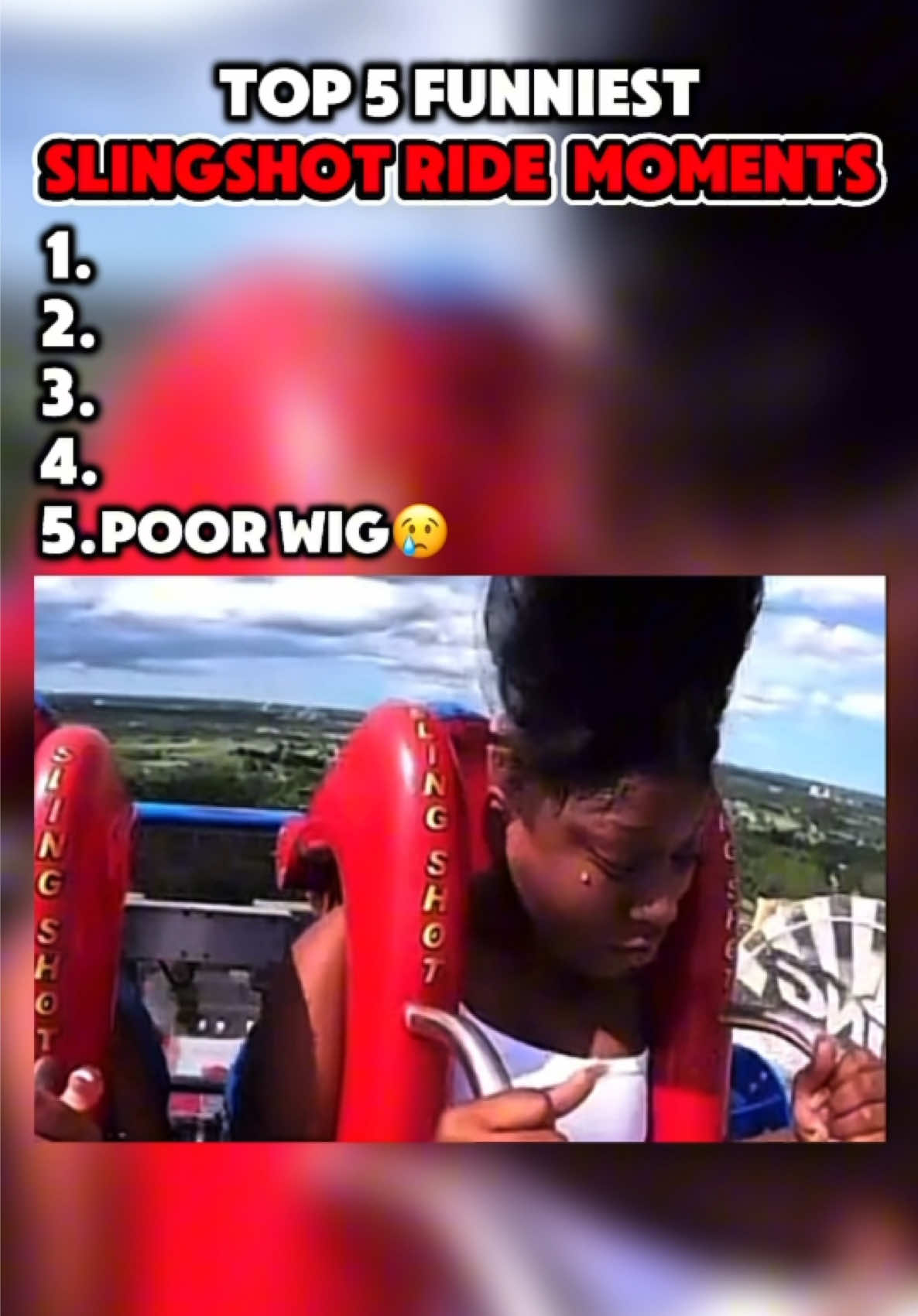 top 5 funniest slingshotride moments #top5#slingshot#funny#fyp#bestmoments