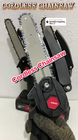 Replying to @Aga NeoSteel 6 inch cordless chainsaw sobrang Ganda nito easy to use lang pang putol ng mga sanga pang gatong #chainsaw #chainsawman #chainsawmanedit #cordlesschainsaw #powertools 