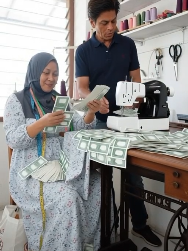 permak dibayar dollar..😂🤣🥰🥰#kontenhiburan #fyp #viraltiktok #keseharianpenjahit #hiburanpenjahit 