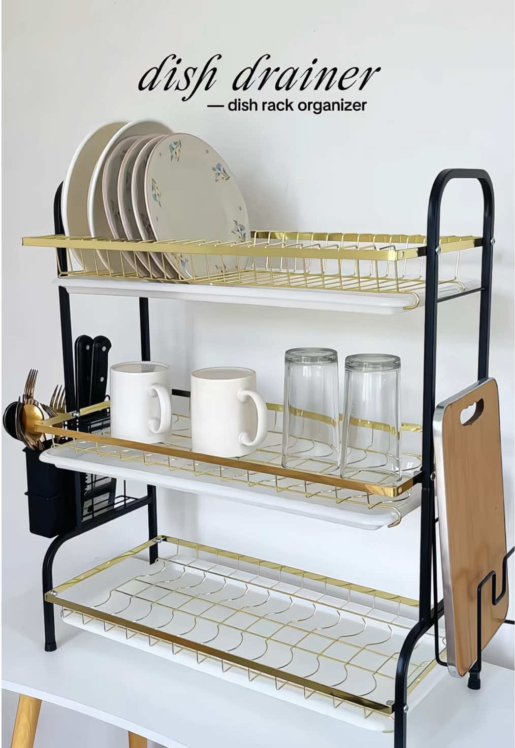 hindi na nga kakalawangin ang dish drainer na 'to dahil stainless steel na siya, very aesthetic pa ang design #dishdrainer #dishrack #dishdrainerrack #dishrackorganizer 