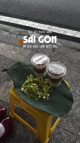 Hẹn hò cà phê sáng ăn xôi cốm trong không gian tựa Hà Nội giữa lòng Sài Gòn #saigondidauta #xoicom #eckcoffee #hanoi #muathuhanoi 