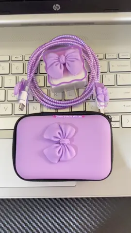 Found this cute charger protector with case💜 #chargerprotectorwithcase #chargerprotector 