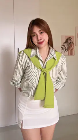 love this striped longsleeve polo with shawl #stripepolo #longsleevepolo #longsleevepoloforwomen #topsforwomen #blouseforwomen 