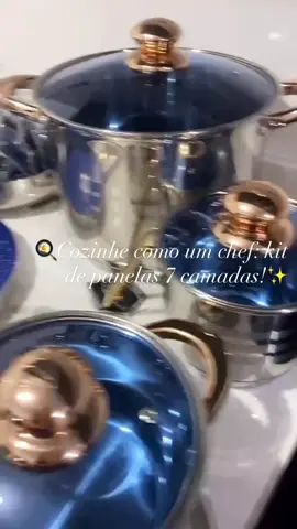 Aço inox cirúrgico, compatível com indução e fogão comum! Durabilidade e estilo na cozinha!💎