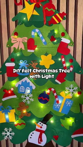 Ang ganda nitong DIY Felt Christmas Tree with Light.😍🎄 