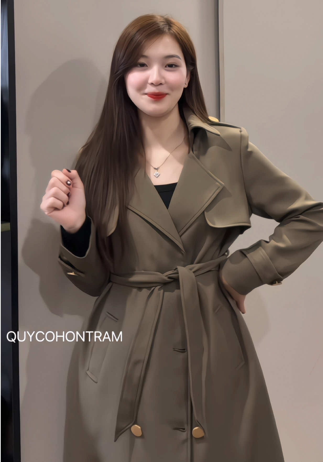 Áo khoác măng tô kaki nữ dài #aokhoac #aokhoacmangto #mangto 