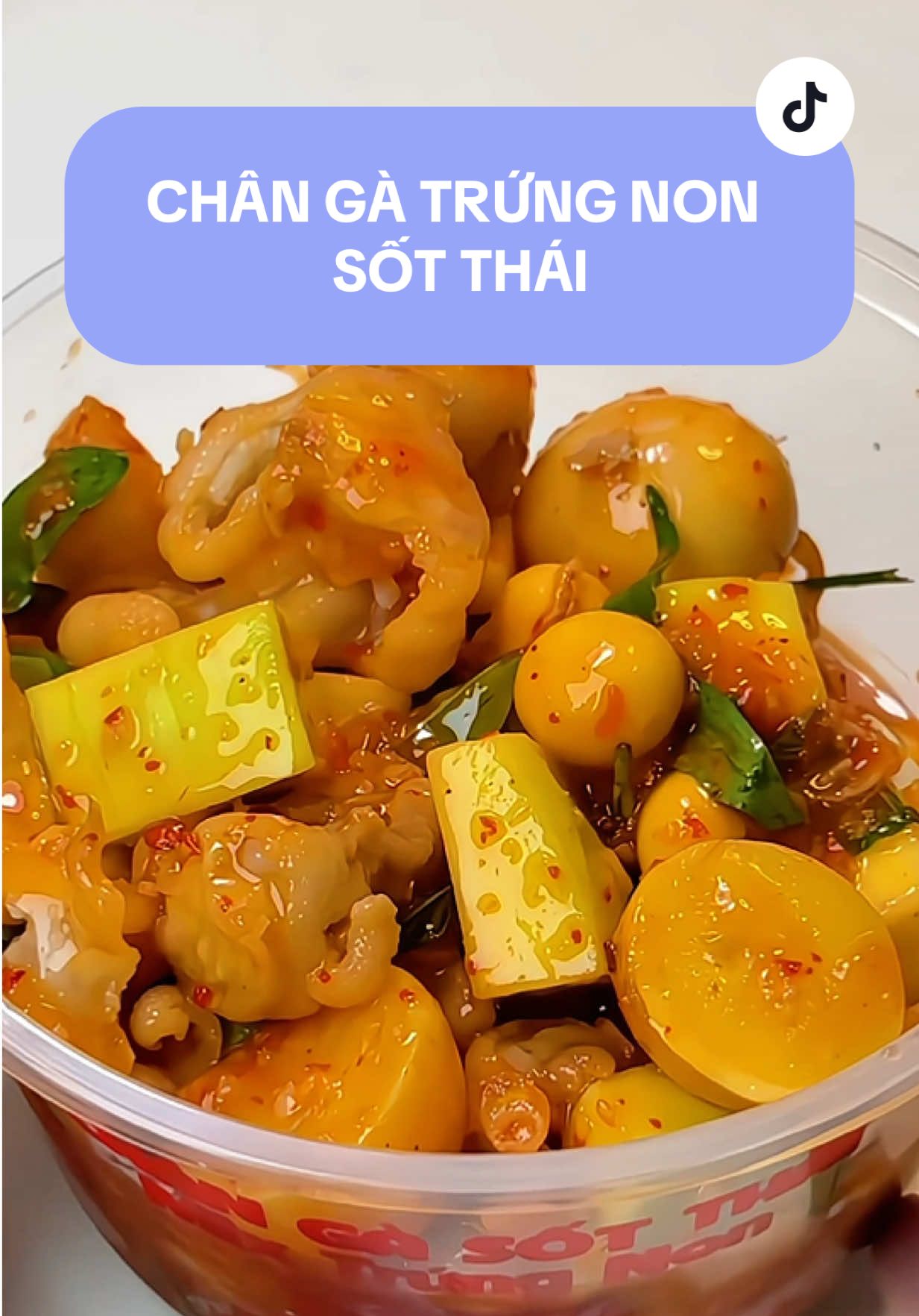 Chân gà trứng non sốt thái 🤤#changasotthai #trungnonsotthai #mukbang #ancungtiktok #viral 