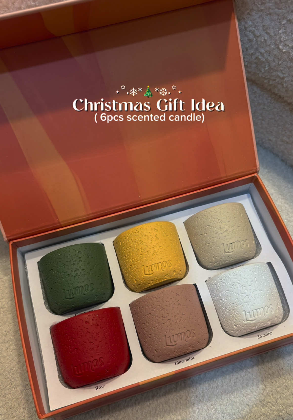 christmas gift idea part 4 | scented candle from lumos🕯️ ☁️ #fy #fyp #scentedcandle #lumos #foryou #christmasgift #giftidea #christmas #merrychristmas 